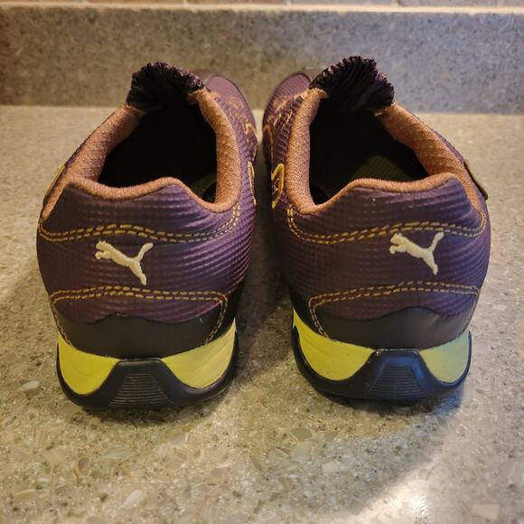 Puma Speedcat Brown and Yellow Scroll Slip on Sneakers Driving Shoes Women's 7.5 - Picture 5 of 9